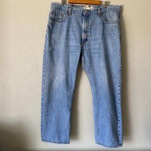 Y2K LEVIS 505 REGULAR FIT Straight Leg Light Wash MEN'S JEANS | 40 x 29